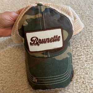 Judith March Brunette camo baseball hat